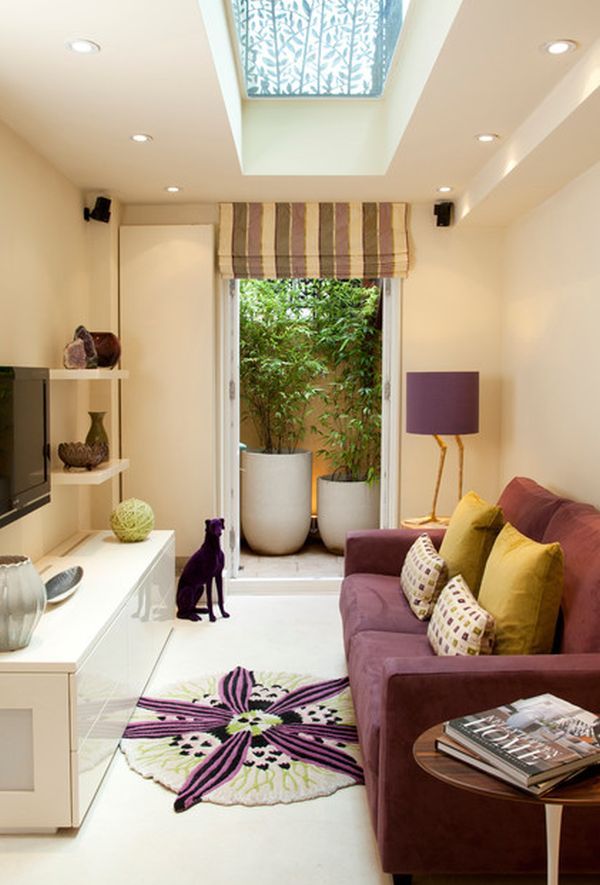 Purple lamp living room