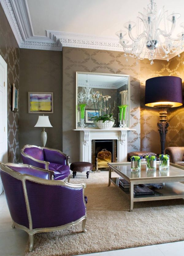 Purple lamp living room