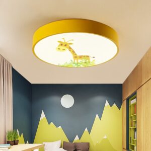 Plafonnier LED rond coloré pour chambre d’enfant