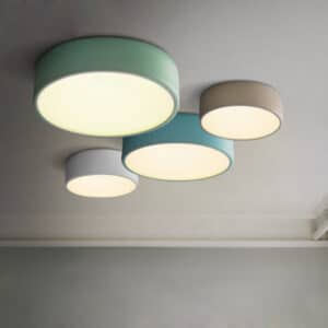 Plafonnier moderne LED forme circulaire en métal coloré Beryl