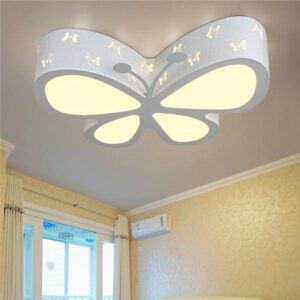 Plafonnier enfant en forme de papillon blanc